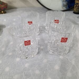 Set Of 4 RCR Opera Crystal Whisky Tumblers  Luxion Eco Crystal Glass..